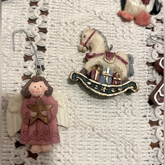 9 Vintage Ceramic Christmas Ornaments - Picture 6 of 6